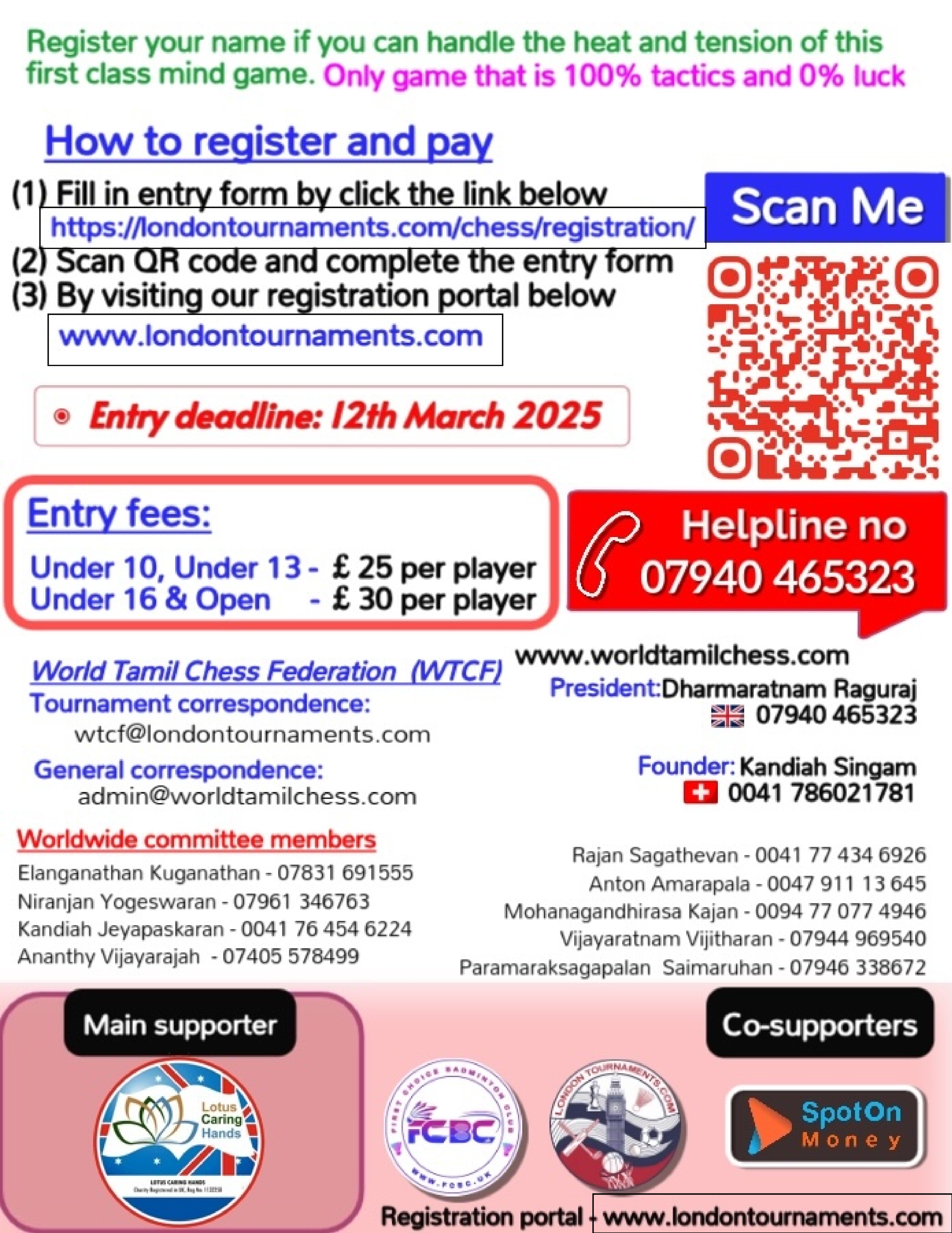 WTCF, London rapid chess open tournament 2024-06-30 flyer